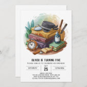 デジタモダンル探偵誕生日 招待状 (正面/裏面)