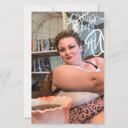 デジタルでサインされた私の写真を紙シートに (正面)