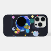 デジタルで描かれたカンディンスキーの「いくつかの円」 iPhoneケース (裏面横)