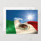 デジタルによって発生させるメキシコの旗の波立つこと ポストカード (正面/裏面)