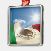 デジタルによって発生させるメキシコの旗の波立つこと メタルオーナメント (左)