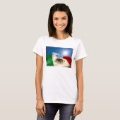 デジタルによって発生させるメキシコの旗の波立つこと Tシャツ (正面フル)