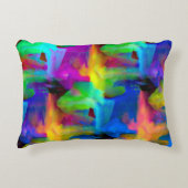 デジタルの非常に色のブラシストロークの汚れ アクセントクッション (正面)