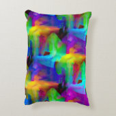 デジタルの非常に色のブラシストロークの汚れ アクセントクッション (裏面(縦))