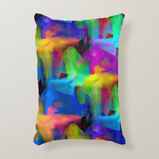 デジタルの非常に色のブラシストロークの汚れ アクセントクッション (正面(垂直))