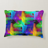 デジタルの非常に色のブラシストロークの汚れ アクセントクッション (裏面)