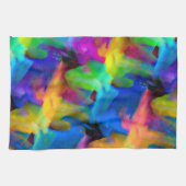 デジタルの非常に色のブラシストロークの汚れ キッチンタオル (横)