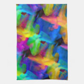 デジタルの非常に色のブラシストロークの汚れ キッチンタオル (縦)