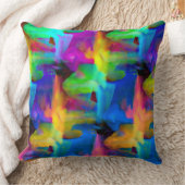 デジタルの非常に色のブラシストロークの汚れ クッション (ブランケット)