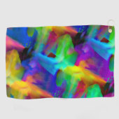 デジタルの非常に色のブラシストロークの汚れ ゴルフタオル (横)