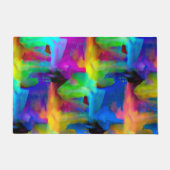 デジタルの非常に色のブラシストロークの汚れ ドアマット (正面)