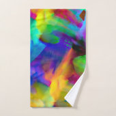 デジタルの非常に色のブラシストロークの汚れ バスタオルセット (ハンドタオル)