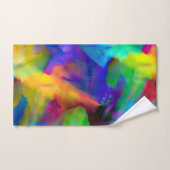 デジタルの非常に色のブラシストロークの汚れ バスタオルセット (ハンドタオル)