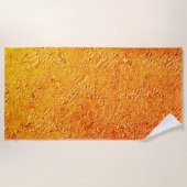 デジタルの「壁のテクスチャ」は黄色とオレンジ色の中間 ビーチタオル (正面)