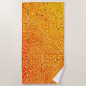 デジタルの「壁のテクスチャ」は黄色とオレンジ色の中間 ビーチタオル (正面)