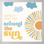 デジタルまたは印刷されたSun誕生日ポスター ポスター (正面)