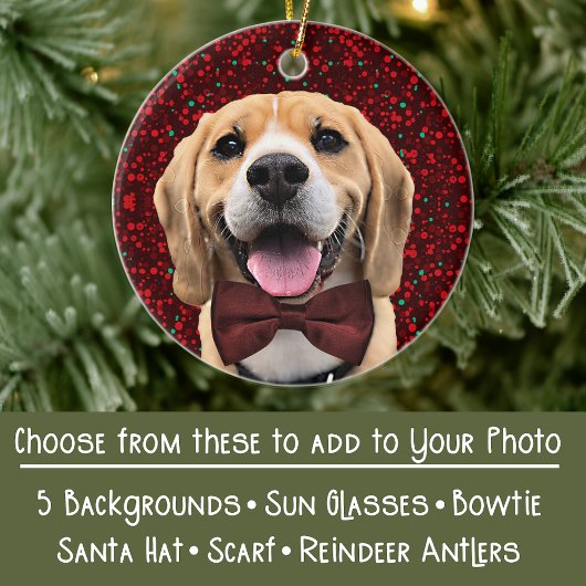 デジタルアクセサリーと写真ハットボウタイなど セラミックオーナメント