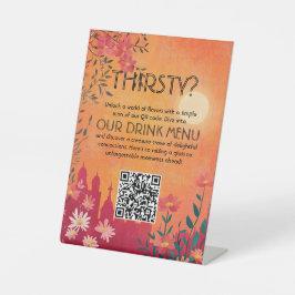 デジタルアクセスサンセットセレネ結婚ードのドリンク 台座サイン