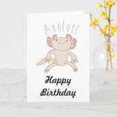 デジタルアクソロトルイラストレーションカウトアニマル カード (黄色い花)