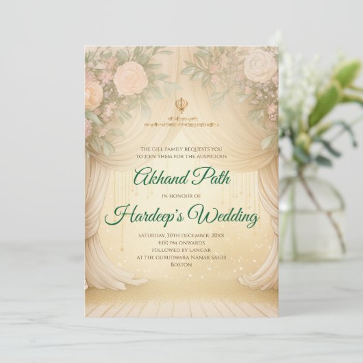 デジタルアクハンドサヒブパースの招待状とアクハンドパース 招待状 (スタンド正面)