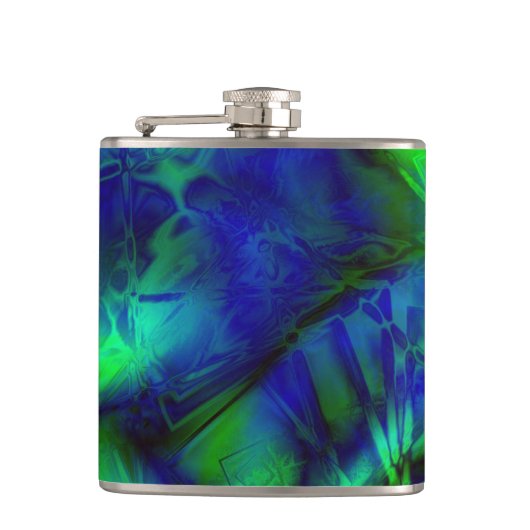 デジタルアーカッコいいトモダン抽象芸術ユニーク フラスク (正面)
