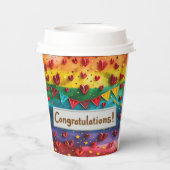 デジタルアートのお祝い 紙コップ (裏面)