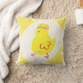 デジタルアートアニメーションチキン クッション (ブランケット)