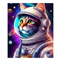 デジタルアートインスタントダウンロード,宇宙宇宙飛行士の猫