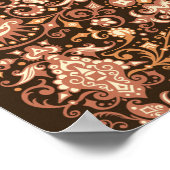 デジタルアートスタイルの水平抽象芸術背景 ポスター (角)