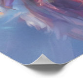 デジタルアートドッグポートレートかわいい犬のオタハウンド ポスター (角)