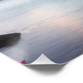 デジタルアートピンク桜ツリーとマウンテンビュー ポスター (コーナー)