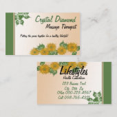 デジタルアートフラワー&リーフ縁ど 名刺 (正面/裏面)