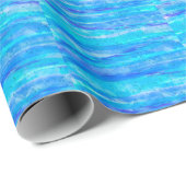 デジタルアートブルーとパープルウェーブの抽象芸術 ラッピングペーパー (ロールコーナー)