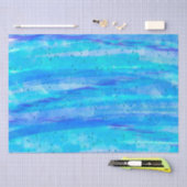 デジタルアートブルーとパープルウェーブの抽象芸術 薄葉紙 (クラフト)