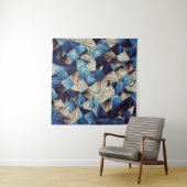 デジタルアートブルー抽象芸術マス タペストリー (インサイチュ(横))