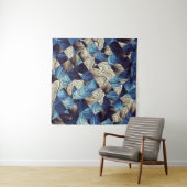 デジタルアートブルー抽象芸術マス タペストリー (インサイチュ)