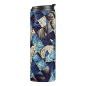 デジタルアートブルー抽象芸術マス タンブラー (回転左)