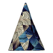 デジタルアートブルー抽象芸術マス パーティーハット (右)