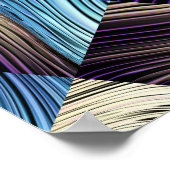 デジタルアートブルー抽象芸術マス ポスター (角)