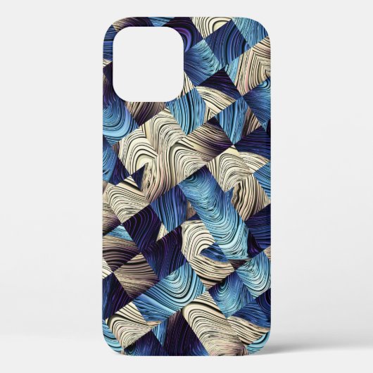デジタルアートブルー抽象芸術マス Case-Mate iPhoneケース (裏面)