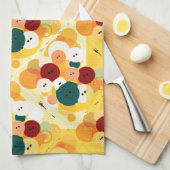 デジタルアートボタン キッチンタオル (四つ折り)