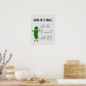 デジタルアートポートレート、ピックルのディルミーム おもしろい ポスター (キッチン)