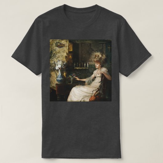 デジタルアートワーク熟考ロング Tシャツ (デザイン正面)