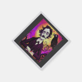 デジタルアートヴィンテージエドガー・アラン・ポー・レイヴン スタンダードカクテルナプキン (角)