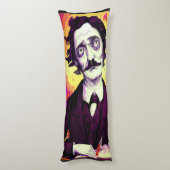 デジタルアートヴィンテージエドガー・アラン・ポー・レイヴン ボディピロー (裏面 (縦))