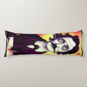 デジタルアートヴィンテージエドガー・アラン・ポー・レイヴン ボディピロー (正面)