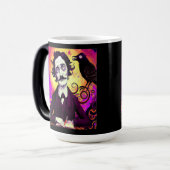 デジタルアートヴィンテージエドガー・アラン・ポー・レイヴン モーフィングマグカップ (正面左)