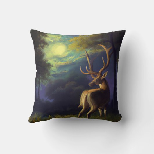 デジタルアートヴィンテージルックスタグディアエッジオブフォレスト クッション (裏面)