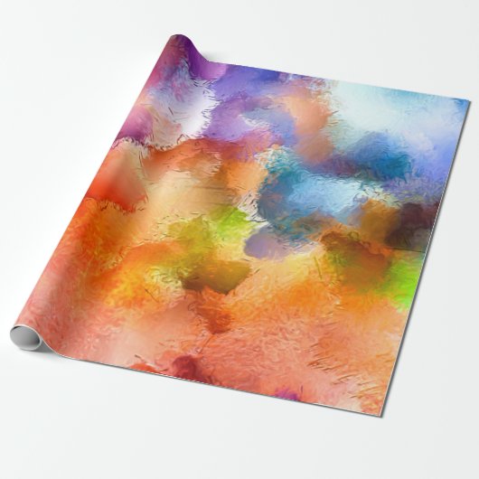 デジタルアート抽象芸術パターン。ハンドスケッチ モダン  ラッピングペーパー (アンロールド)