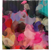 デジタルアート抽象芸術パターン。手のスケッチモダン シャワーカーテン (正面)